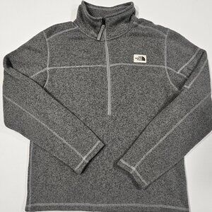 The North Face Men’s Gray Fleece Quarter Zip Pullover Sweater M